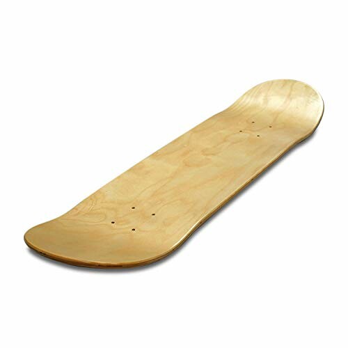 Plain wooden skateboard deck