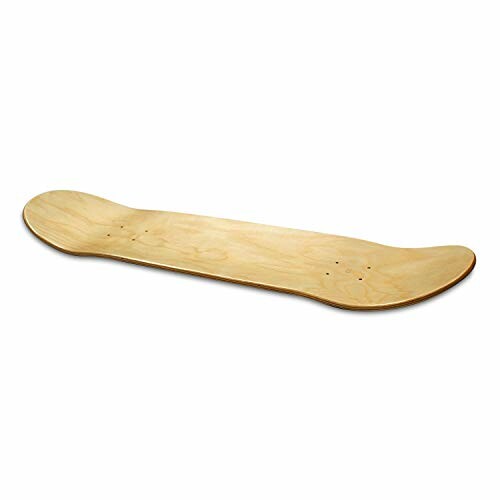 Plain wooden skateboard deck on white background